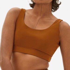 Everlane The Perform Bra Sports Bra Stretch Activewear Copper Brown S